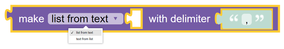Create/Get List With Delimited Text Block